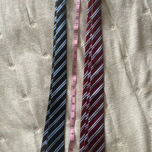 2 Dockers Boys Ties - striped black and red